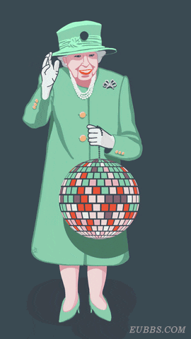 英国女王伊丽莎白伦敦迪斯科GIF动态图片