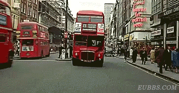 伦敦双层BUS公交车GIF动态图片